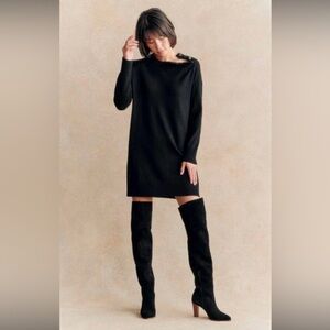 Sezane Mattie Black Dress